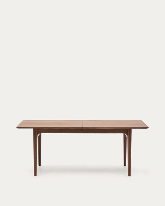Tavolo allungabile Elan impiallacciatura e legno massiccio in noce 200(260)x100cm