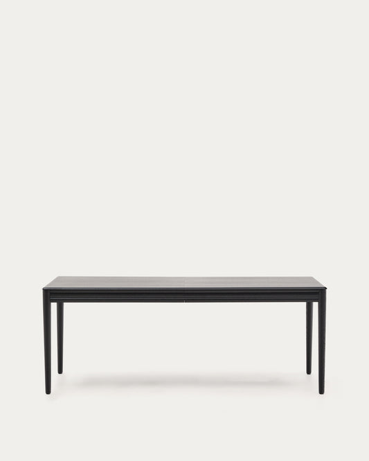 Tavolo allungabile Lenon impiallacciatura e legno massello rovere nero 200(280)x90 cm