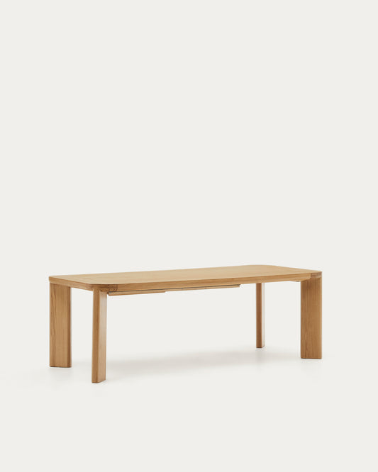 Tavolo allungabile Jondal in legno massiccio e impiallacciatura in rovere 200 (280) cm
