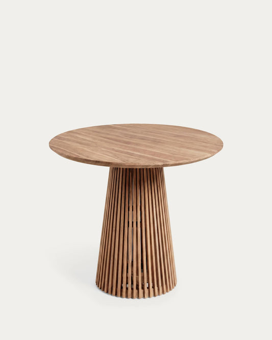 Tavolo rotondo Jeanette in legno massello di teak Ø 90 cm