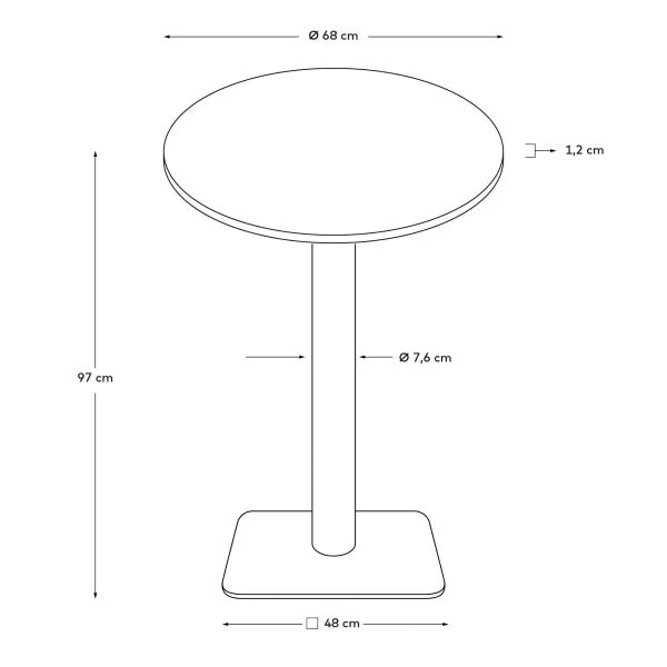 Tavolo alto da bar Dina Ø68