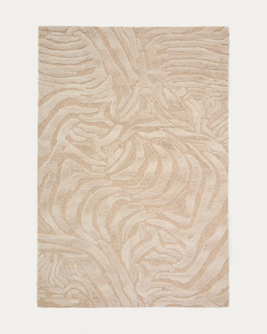 Tappeto Tribet in lana jacquard zebra 200 x 300 cm