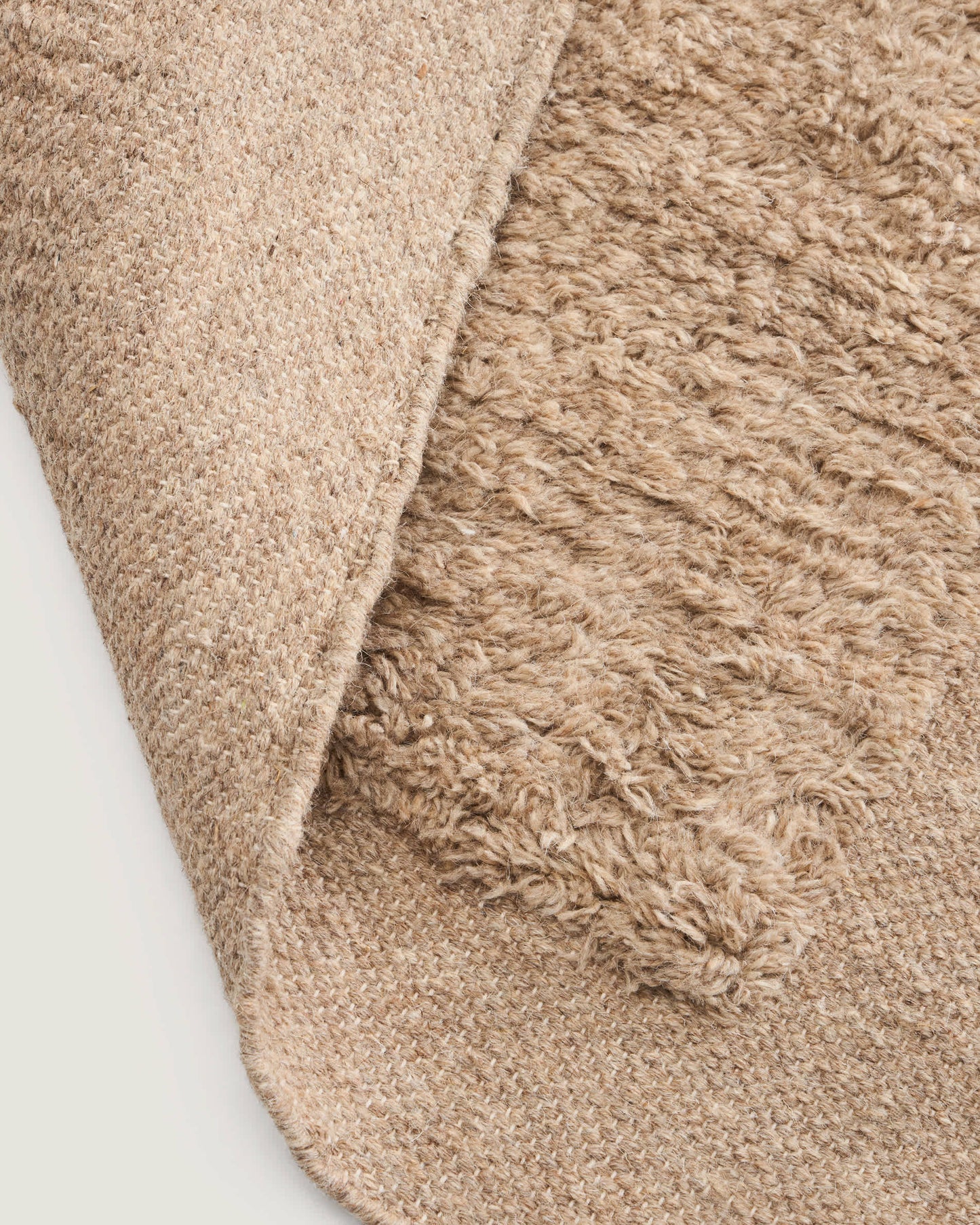 Passatoia Marely in lana beige 200 x 80 cm