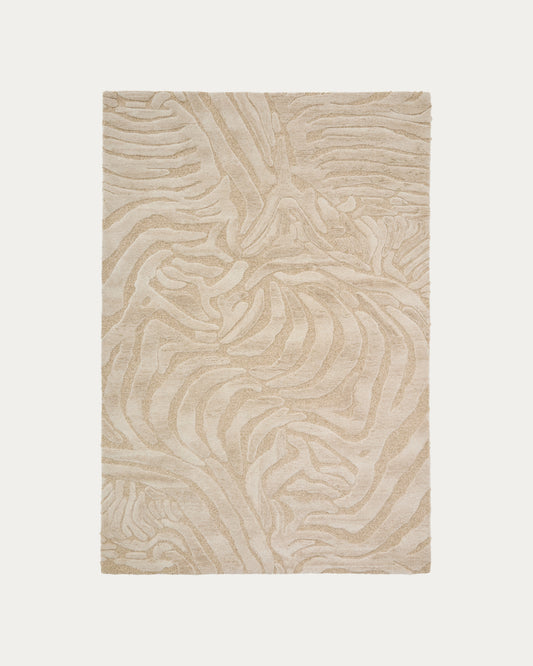 Tappeto Tribet in lana jacquard zebra 160 x 230 cm