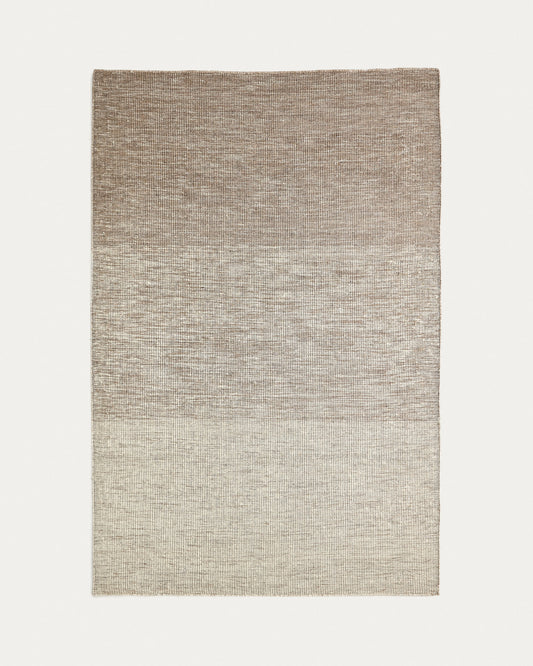 Tappeto Malenka in lana marrone 200 x 300 cm