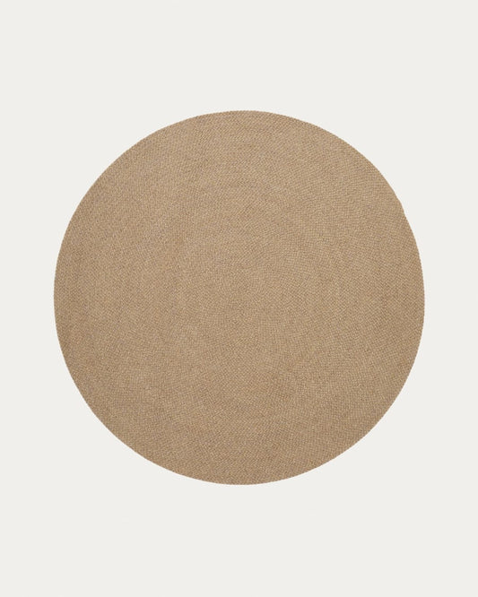 Tappeto rotondo Despas in fibre sintetiche beige Ø 200 cm
