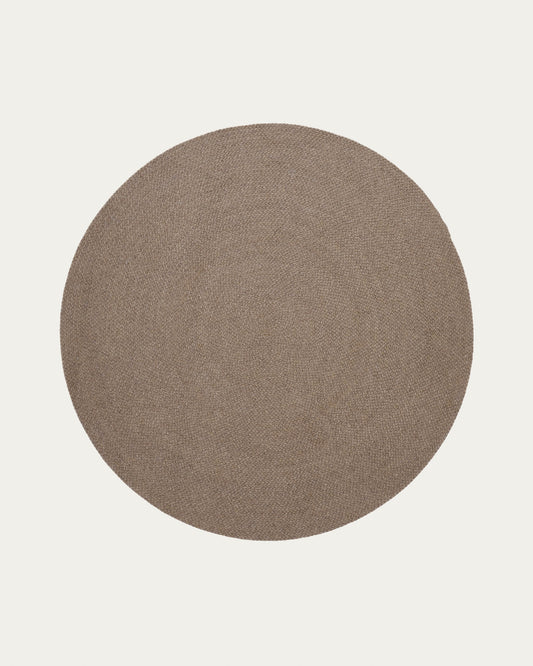 Tappeto rotondo Despas in fibre sintetiche beige Ø 200 cm
