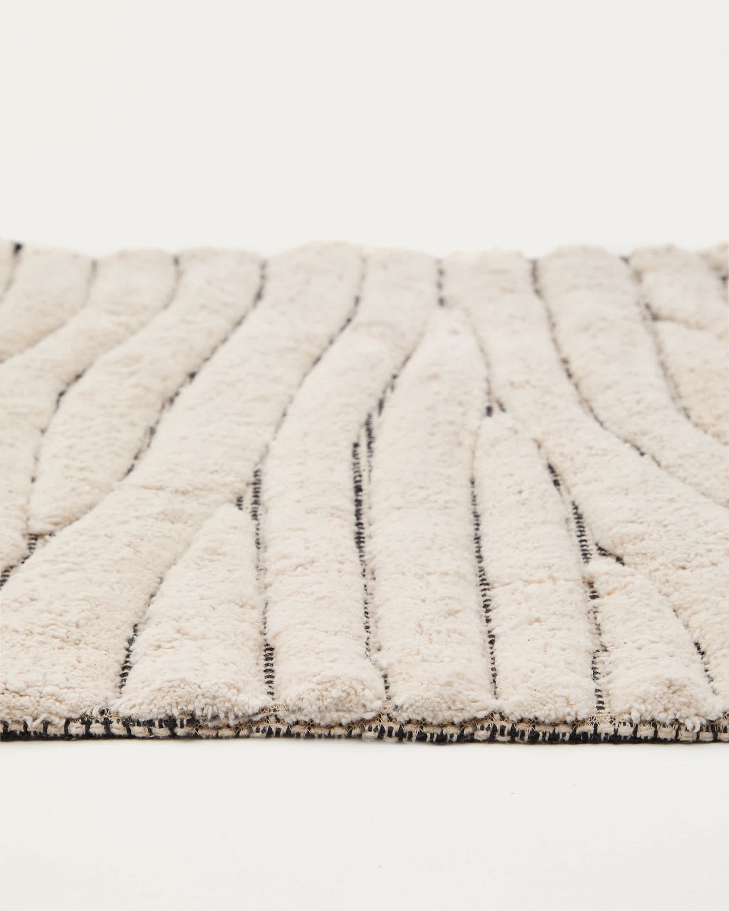 Tappeto da bagno Crilda di cotone bianco 50 x 70 cm