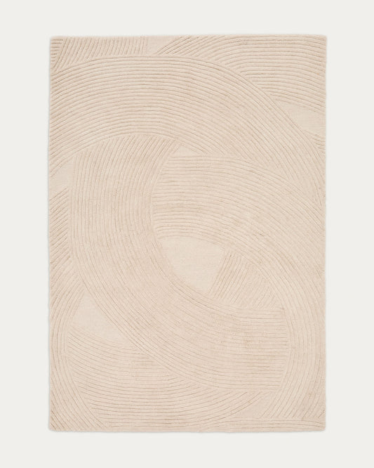 Tappeto Domm di lana bianco 200 x 300 cm