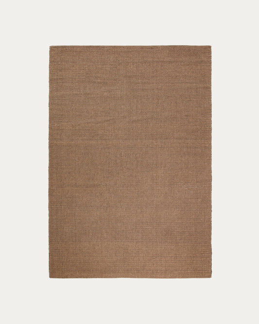 Tappeto IMERNA di lana marrone 160 x 230 cm