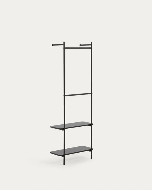 Stand appendiabiti Galatia finitura verniciata nera 60 x 162 cm
