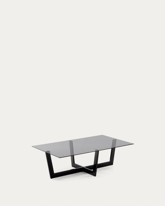 Tavolino Plam 120 x 70 cm vetro nero