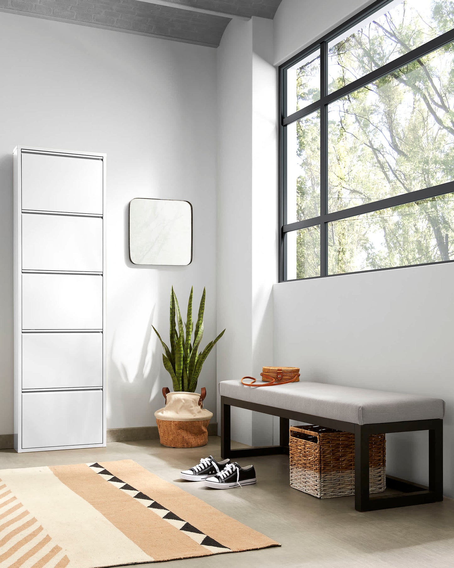 Scarpiera Ode 50 x 168,5 cm 5 ante bianco