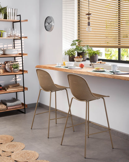 Sgabello Quinby beige altezza 75 cm