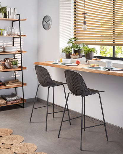 Sgabello Quinby grigio altezza 75 cm