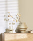 Vaso Velia beige in metallo