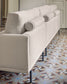 Divano Galene 4 posti con chaise longue destro beige 314 cm