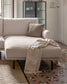 Divano Galene 4 posti con chaise longue destro beige 314 cm