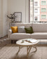 Divano Galene 4 posti con chaise longue destro beige 314 cm