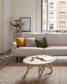 Divano Galene 4 posti con chaise longue destro beige 314 cm