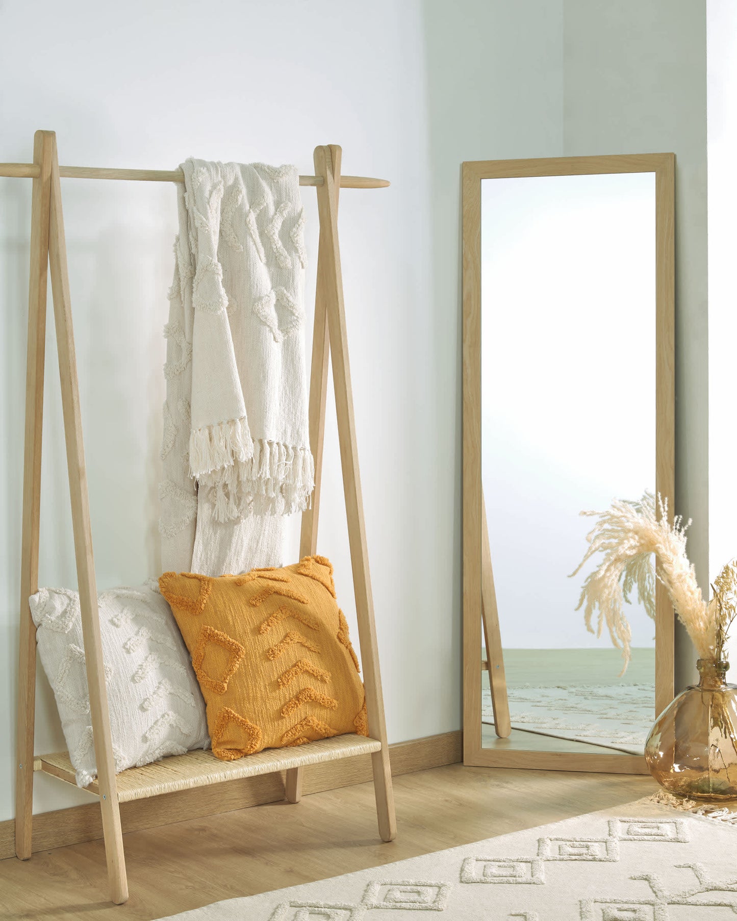 Specchio Wilany 52,5 x 152,5cm con finitura naturale