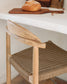 Sgabello Nina in legno massello di acacia altezza 62 cm