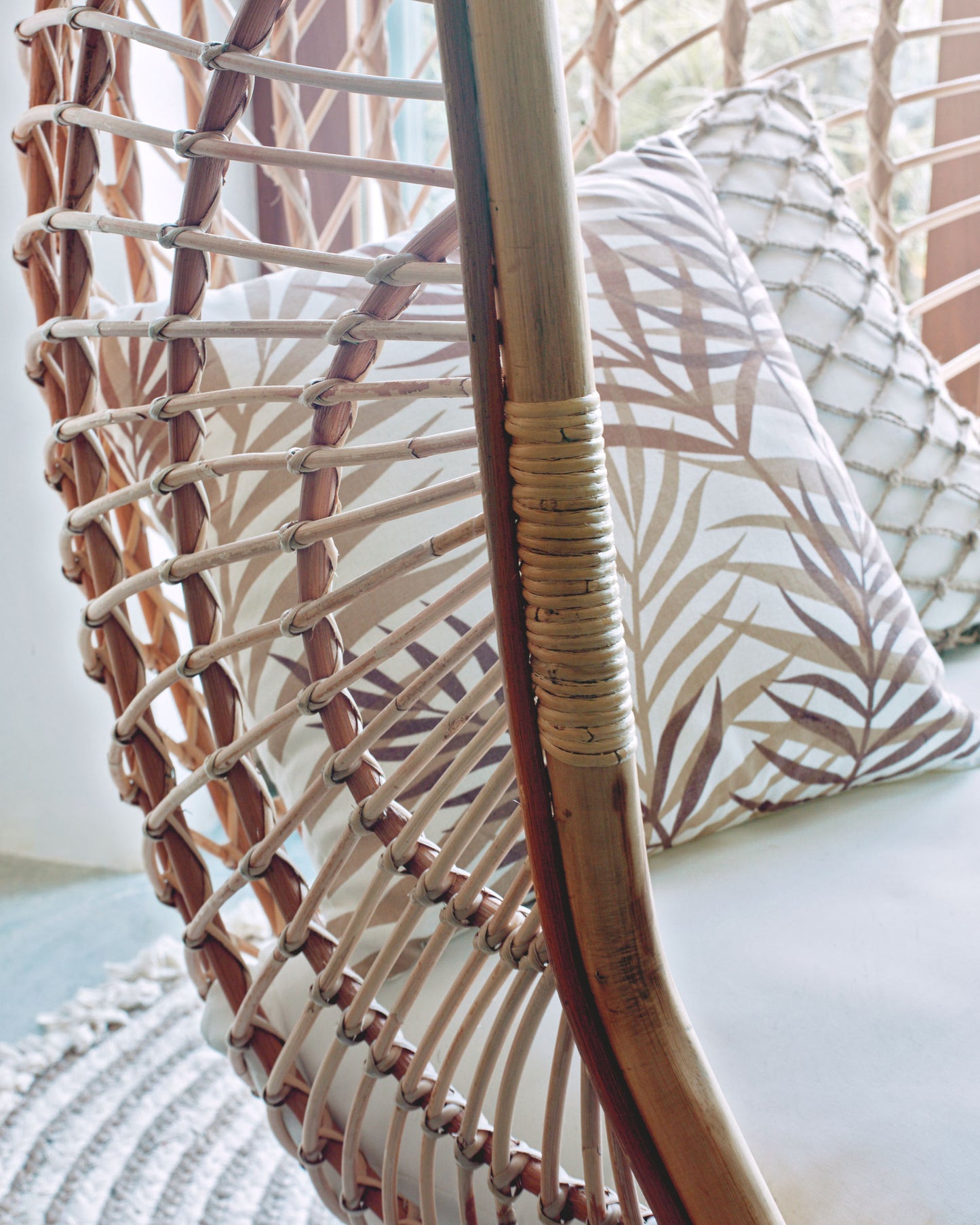 Sedia sospesa Ekaterina in rattan