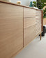 Credenza Lenon 3 ante 3 cassetti legno e impiallacciatura rovere 200x86 cm