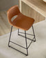 Sgabello Zahara in pelle sintetica marrone altezza 65 cm