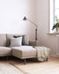 Divano Galene 4 posti con chaise longue destro beige 314 cm