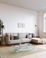 Divano Galene 4 posti con chaise longue destro beige 314 cm