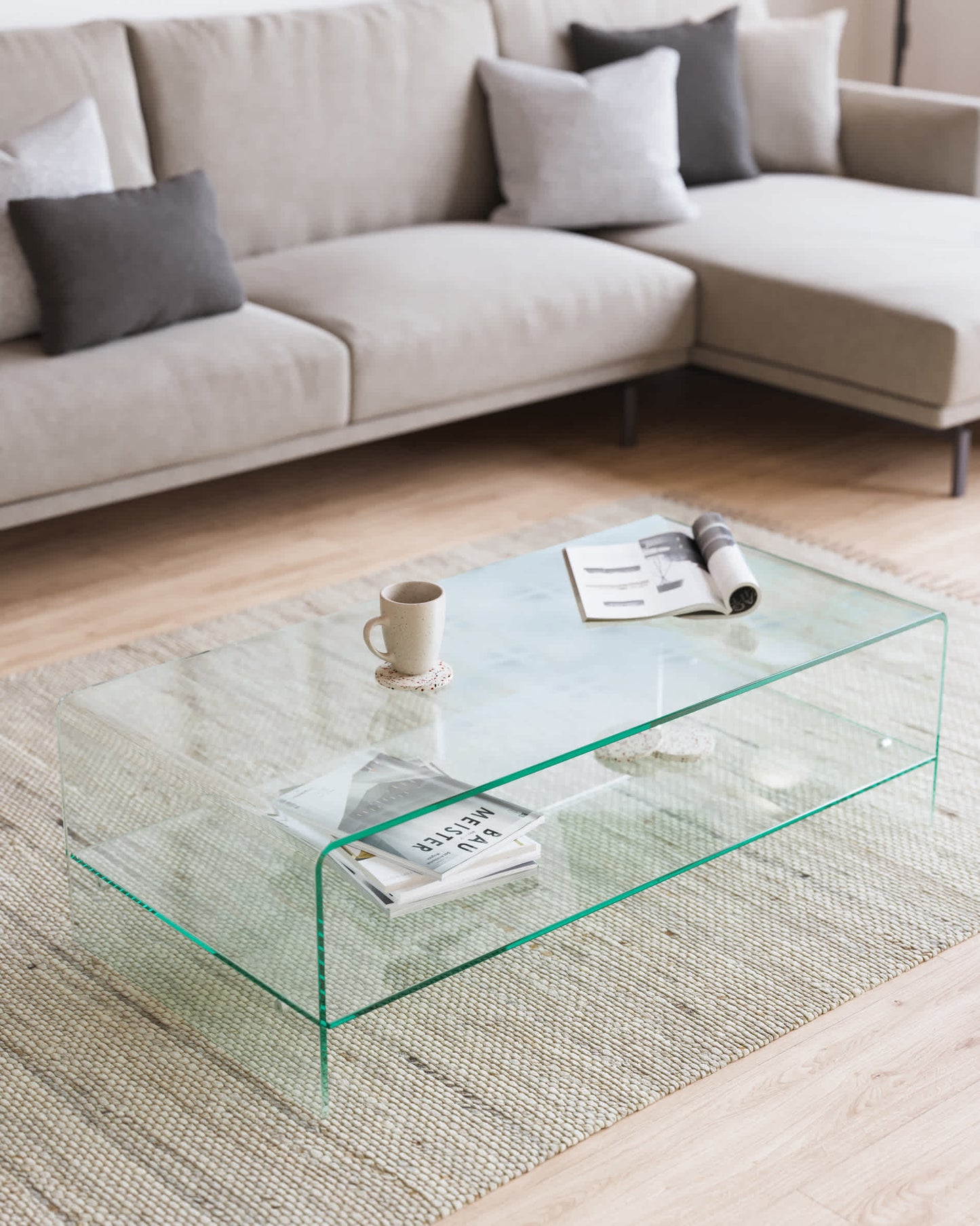 Tavolino in vetro Burano 110 x 55 cm