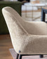 Sedia Konna in ciniglia vellutata beige con gambe in acciaio verniciato nero