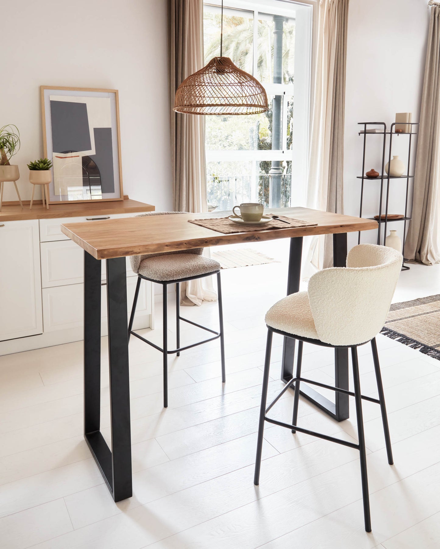 Plafoniera per lampada Dyara 100% rattan Ø 41 cm