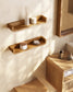 Set Shamel di 2 ripiani in legno massello di teak 50 x 12