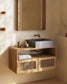 Lavabo da appoggio Delina in terrazzo nero 40 x 45 cm