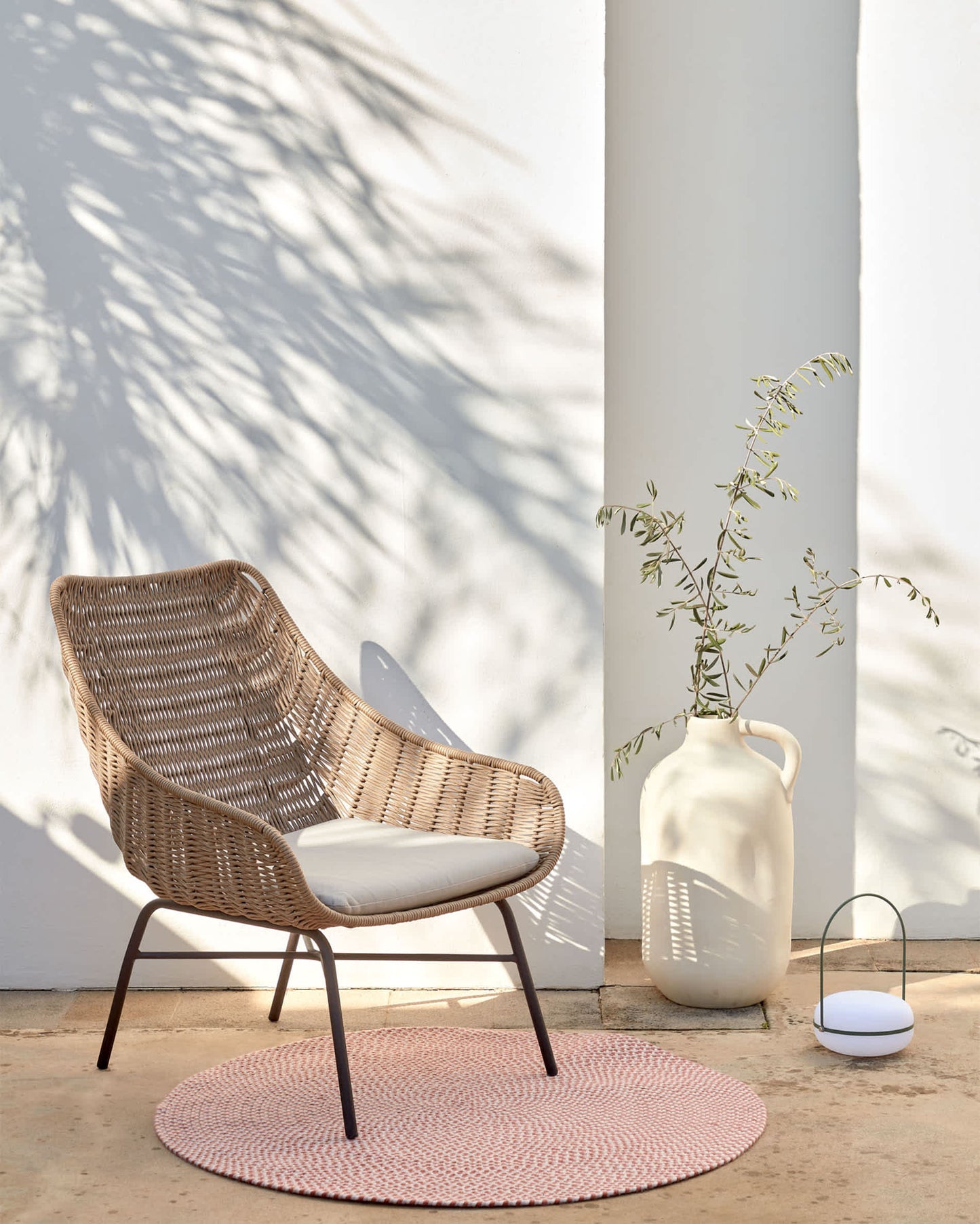 Poltrona Abeli in corda beige
