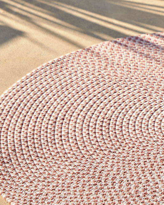 Tappeto rotondo Rodhe 100% PET color terracotta Ø 150 cm