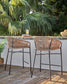 Sgabello Yanet in corda beige altezza 80 cm