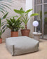 Pouf divano modulare Square grigio chiaro e alluminio bianco 101 x 101 cm