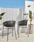 Sgabello Yanet in corda nera altezza 65 cm