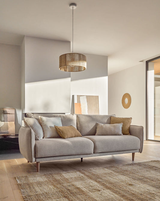 Divano Carlota 3 posti beige 213 cm