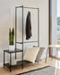 Stand appendiabiti Galatia con panca finitura nera 100 x 150 cm