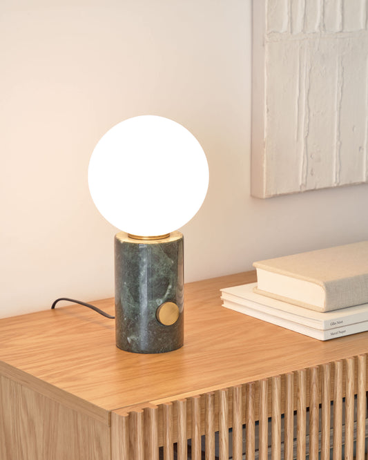 Lampada da tavolo Lonela in marmo finitura verde