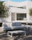 Divano 100% da esterno Comova 3 posti bianco ed alluminio bianco 222 cm