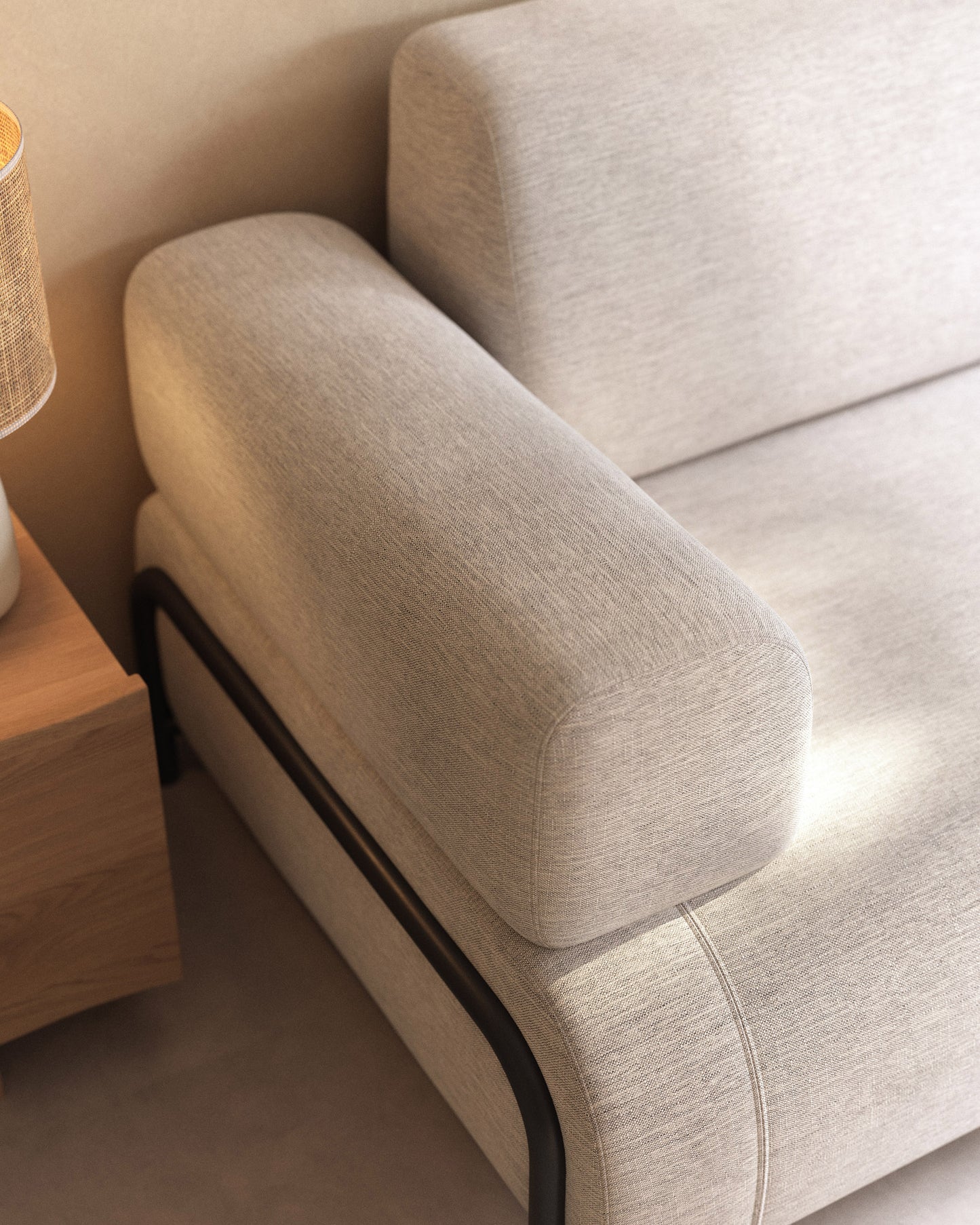 Modulo Compo 3 posti beige grigiastro 232 cm