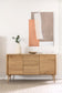 Credenza Lenon 2 ante 3 cassetti legno e impiallacciatura rovere 155x86cm