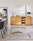Credenza Abilen 3 ante impiallacciato rovere 180 x 75 cm