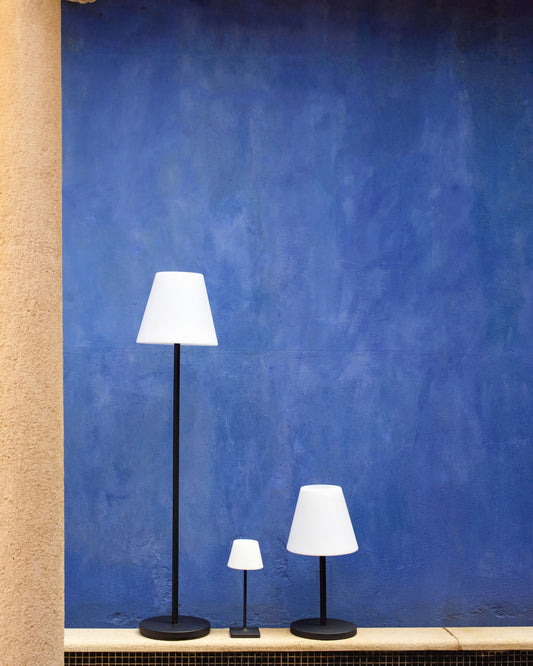 Lampada da tavolo da esterno Aluney con finitura nera