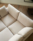 Divano Gala 3 posti con doppia chaise longue beige 210 cm